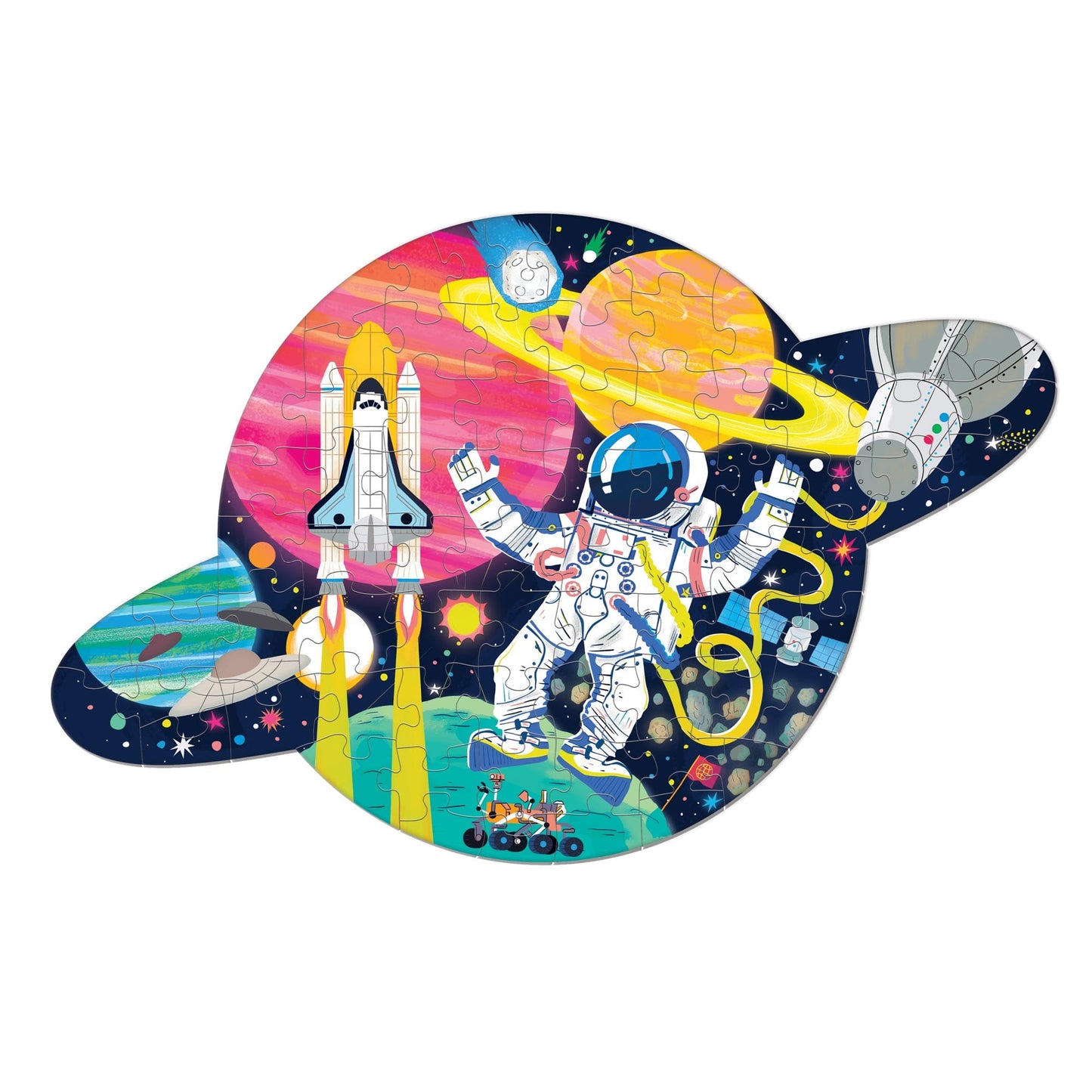 Space Mission 75 Piece Shaped Scene Puzzle