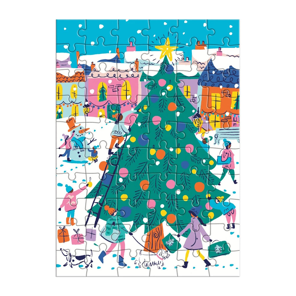 Merry & Bright Christmas Greeting Card Puzzle