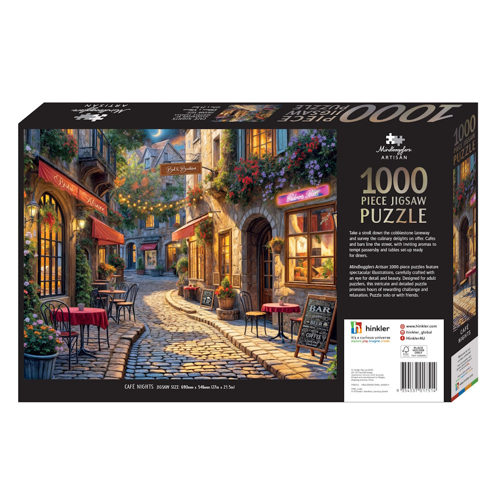 Mindbogglers Artisan 1000 Piece Puzzle - Cafe Nights