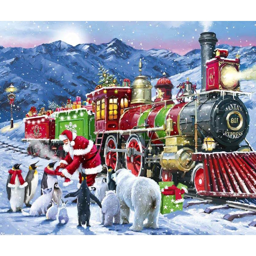 Mindbogglers 1000 Piece Christmas Puzzle - Santa's Train