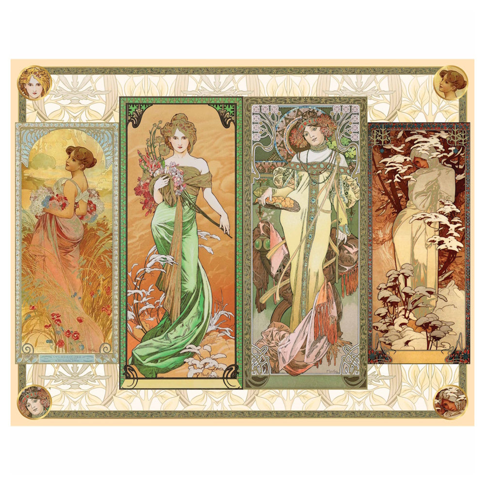 Mindbogglers Gold 1000 Piece Puzzle - Mucha The Seasons