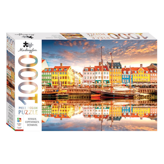 Mindbogglers 1000 Piece Puzzle - Nyhavn Copenhagen, Denmark