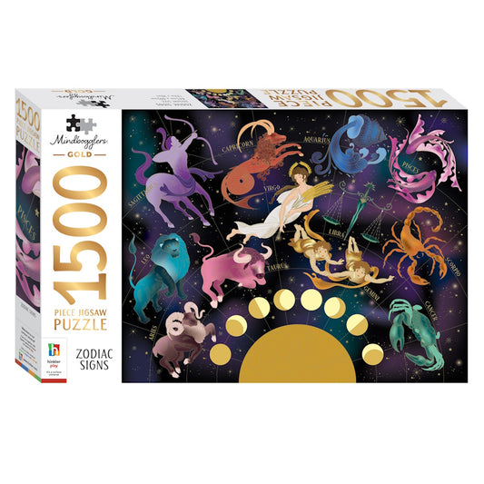 Mindbogglers Gold 1500 Piece Puzzle - Zodiac Signs