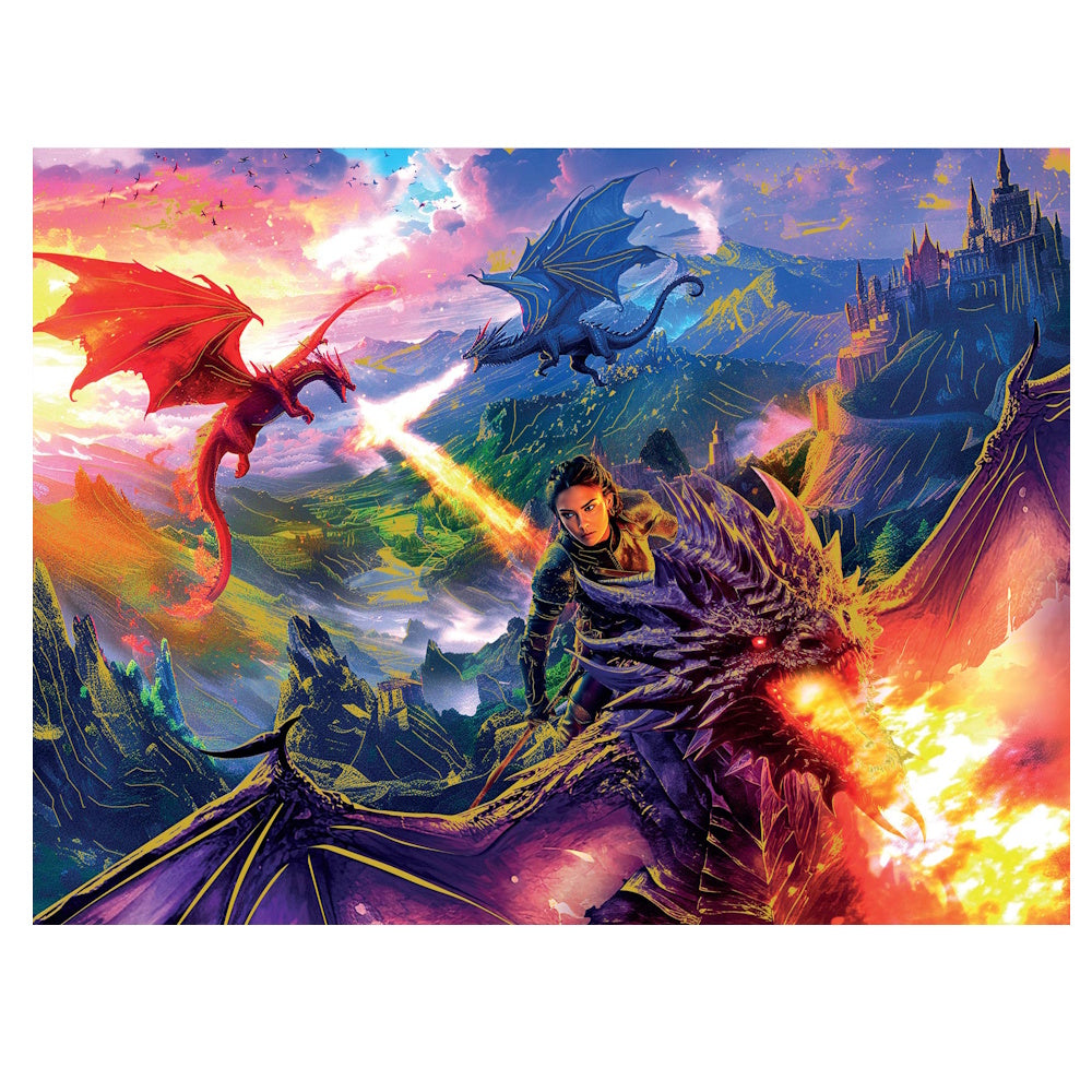 Mindbogglers Gold 500 Piece Puzzle - Dragon Riders