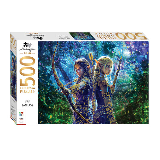 Mindbogglers Gold 500 Piece Puzzle - Fae Fantasy
