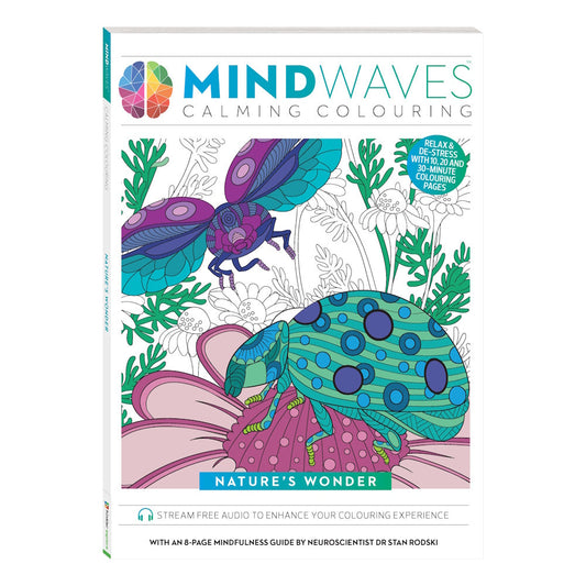 Mindwaves Calming Colouring Book - Nature's Wonder