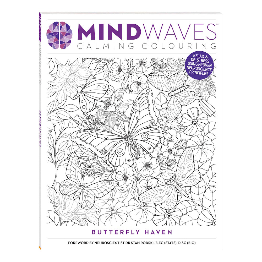 Mindwaves Calming Colouring Book - Butterfly Haven