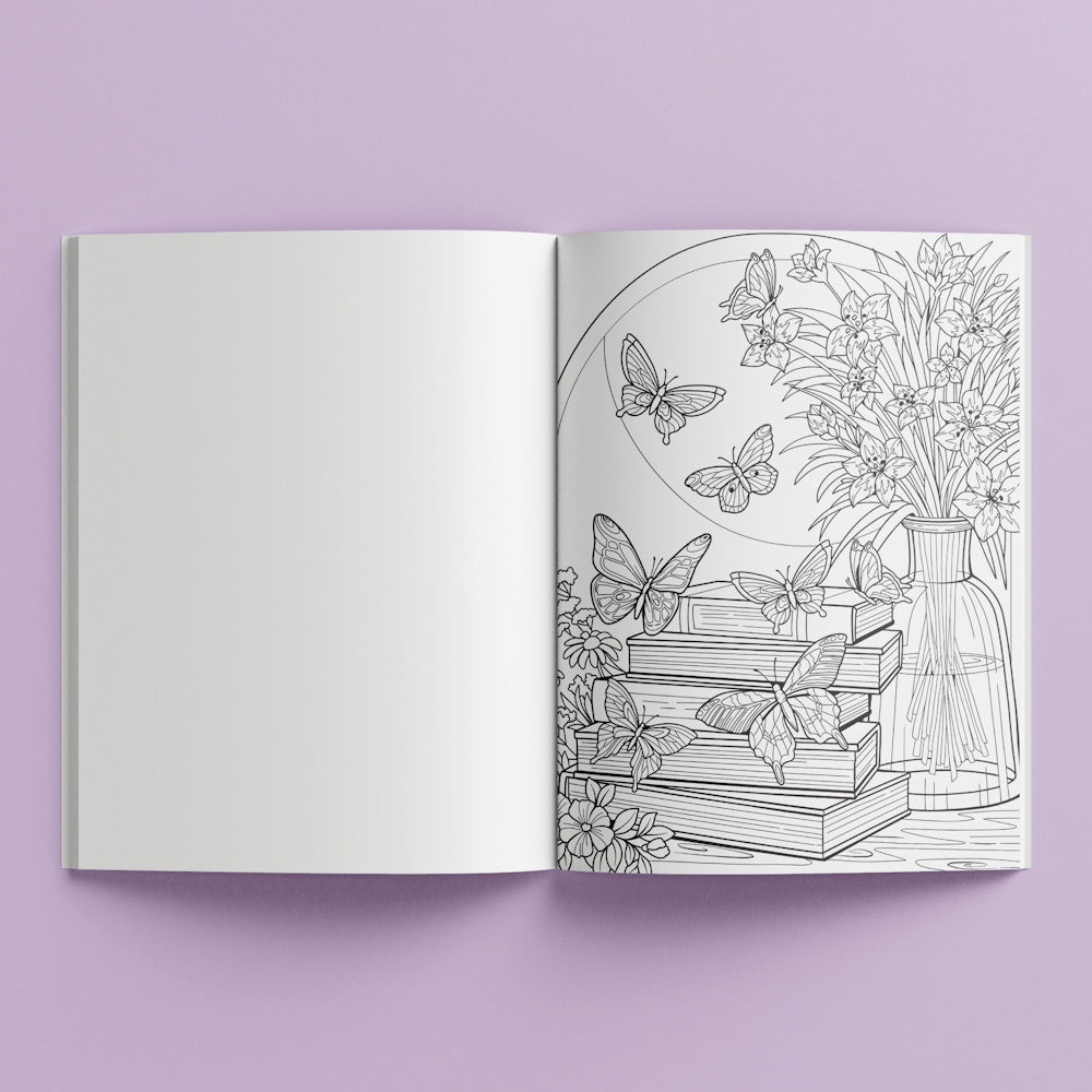 Mindwaves Calming Colouring Book - Butterfly Haven