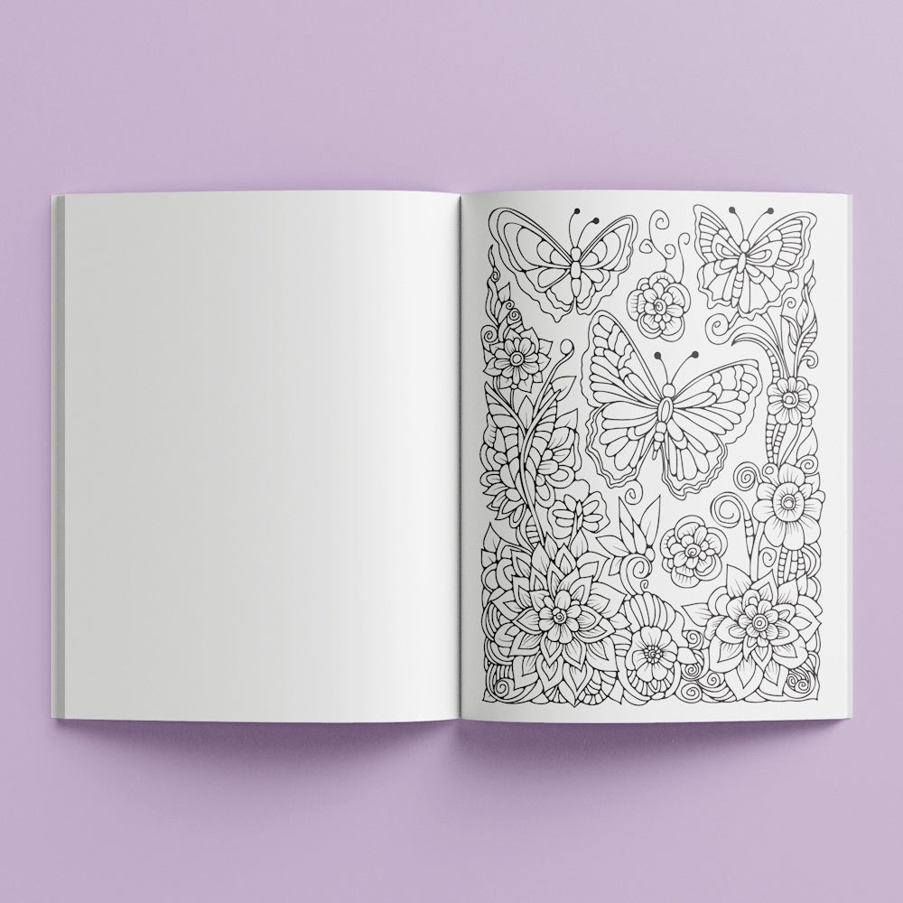 Mindwaves Calming Colouring Book - Butterfly Haven