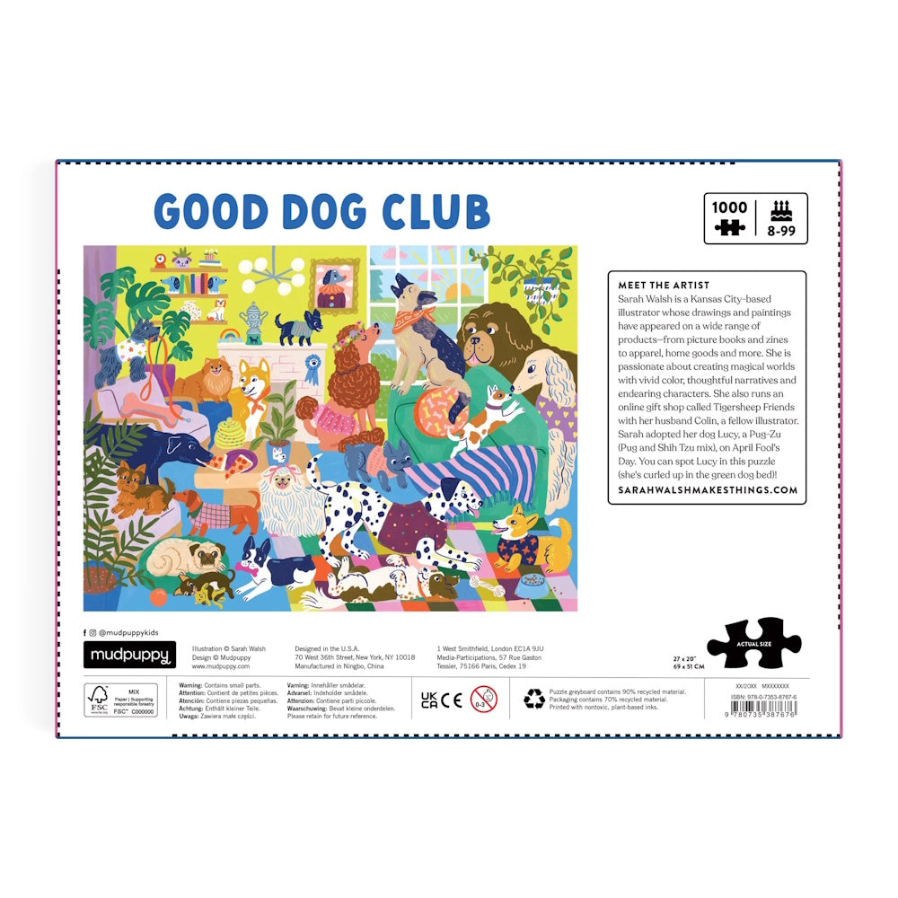 Mudpuppy 1000 Piece Family Puzzle - Good Dog Club