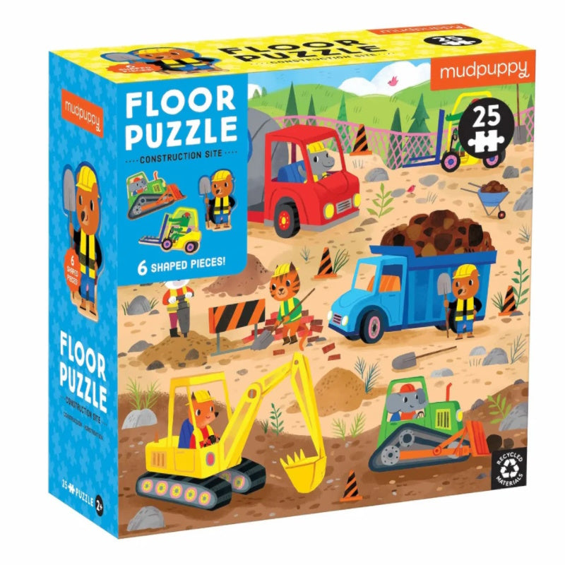 Mudpuppy 25 Piece Floor Puzzle - Construction Site