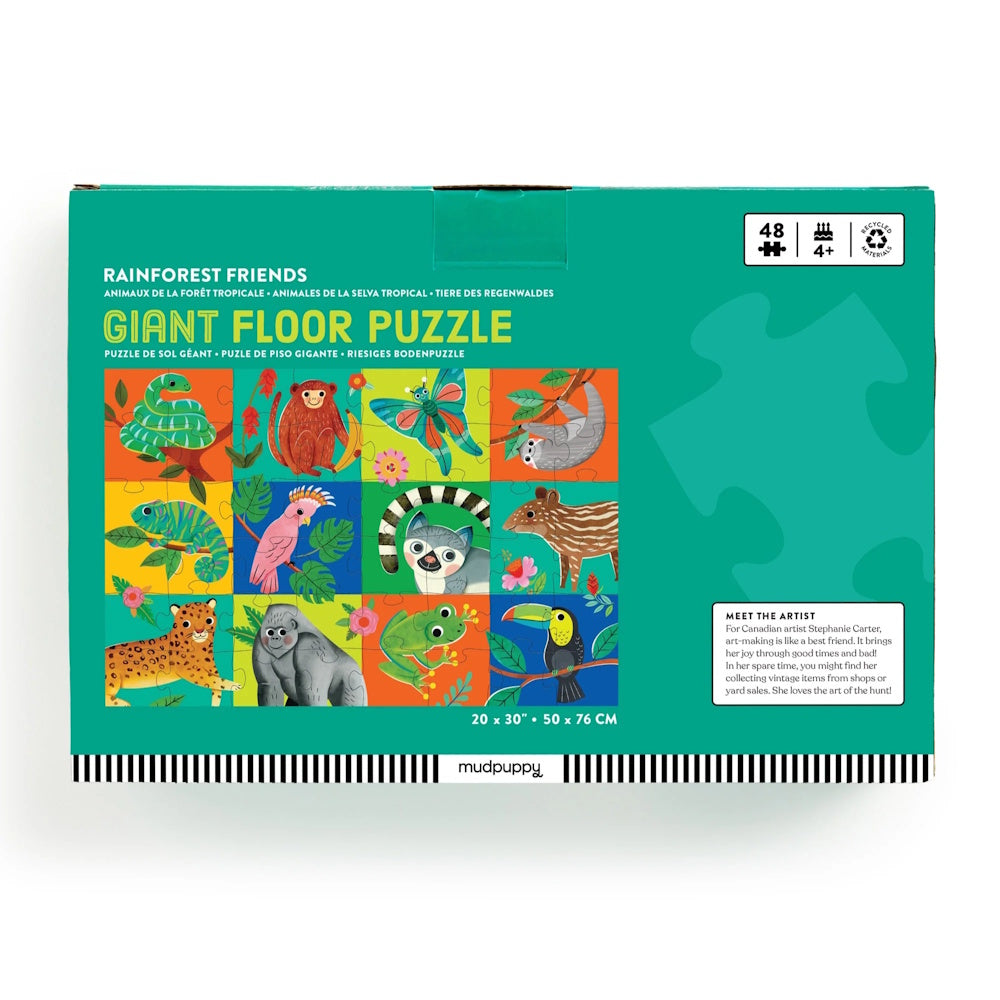 Mudpuppy 48 Piece Giant Floor Puzzle - Rainforest Friends