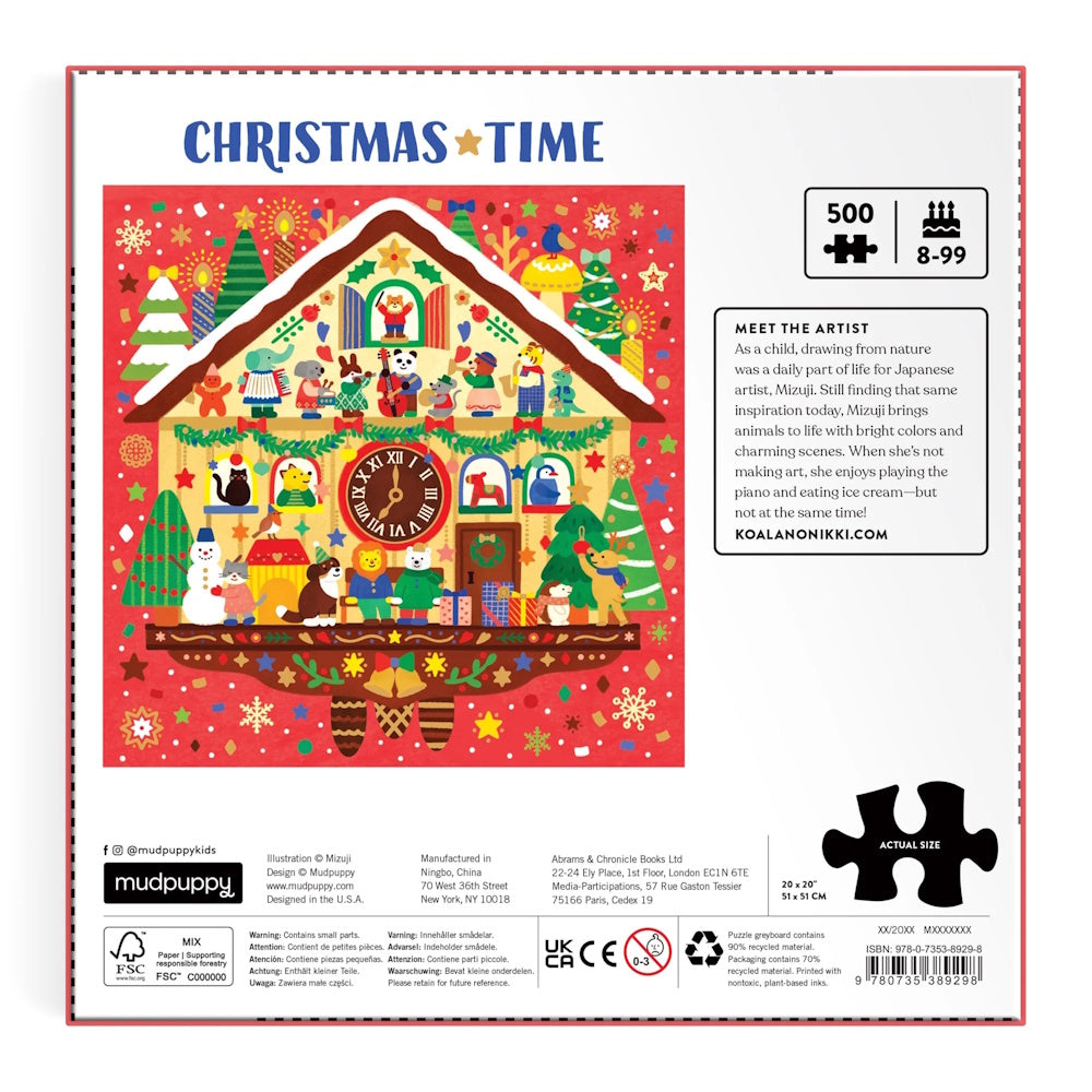 Mudpuppy 500 Piece Family Puzzle - Christmas Time