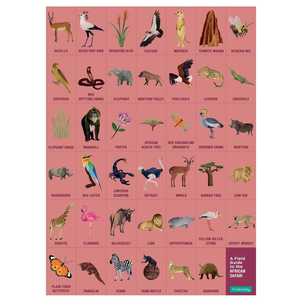 African Safari 64 Piece Search and Find Puzzle
