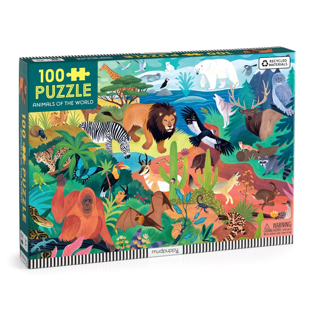 Mudpuppy Animals of the World 100 Piece Puzzle