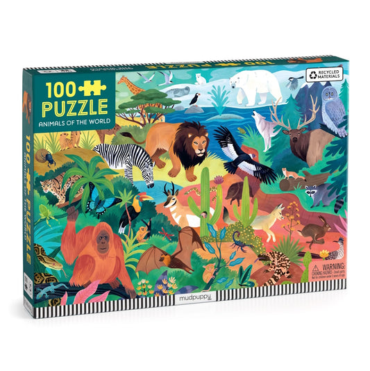 Mudpuppy Animals of the World 100 Piece Puzzle