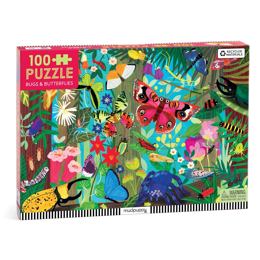 Mudpuppy Bugs & Butterflies 100 Piece Puzzle