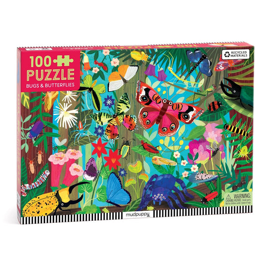 Mudpuppy Bugs & Butterflies 100 Piece Puzzle