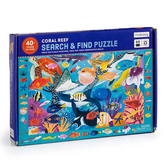 Mudpuppy Coral Reef 64 Piece Search and Find Puzzle