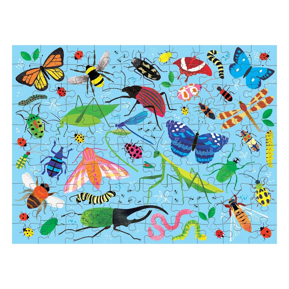 Mudpuppy 100 Piece Double-Sided Puzzle - Bugs & Birds