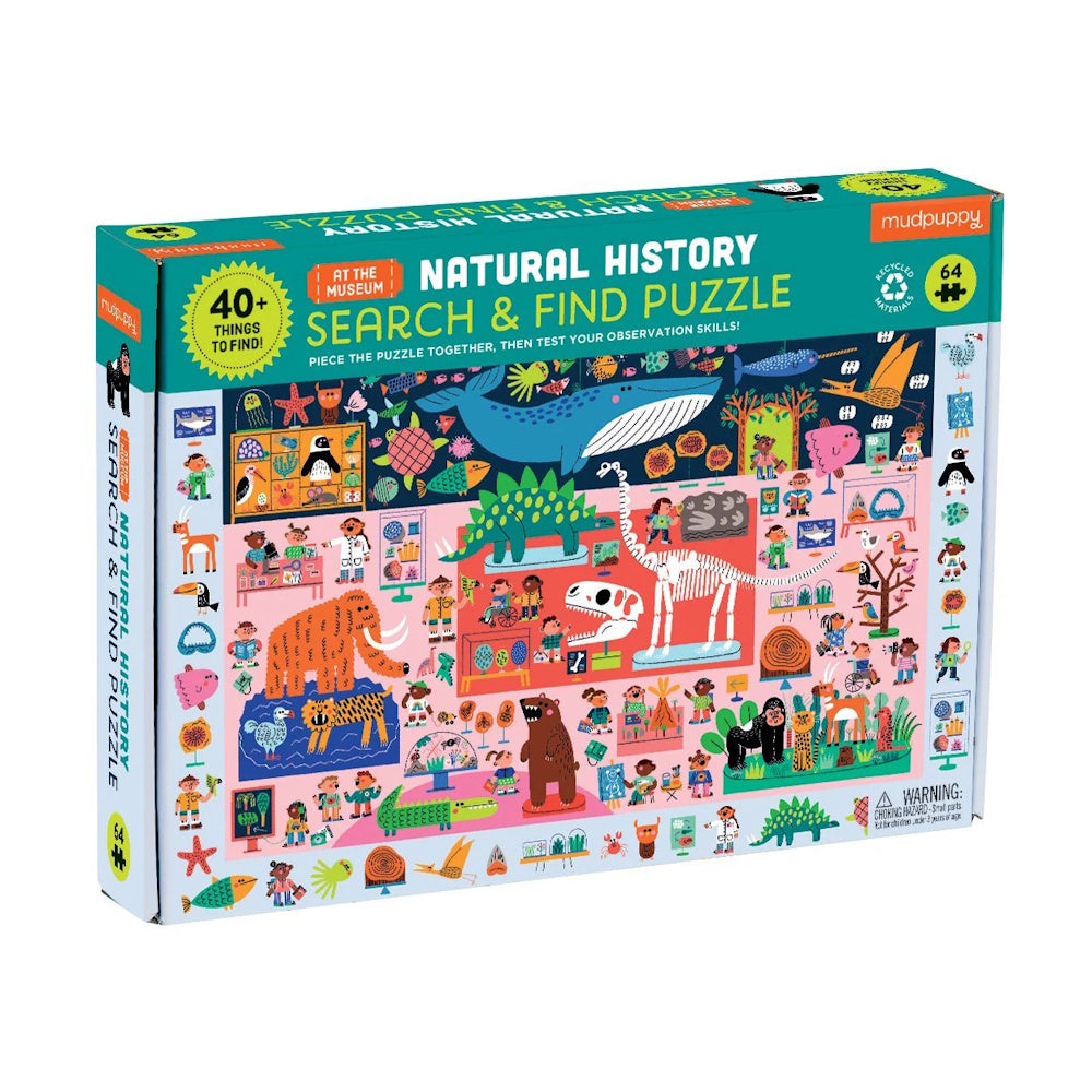 Mudpuppy Natural History Museum 64 Piece Search & Find Puzzle