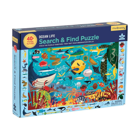 Mudpuppy Ocean Life 64 Piece Search & Find Puzzle
