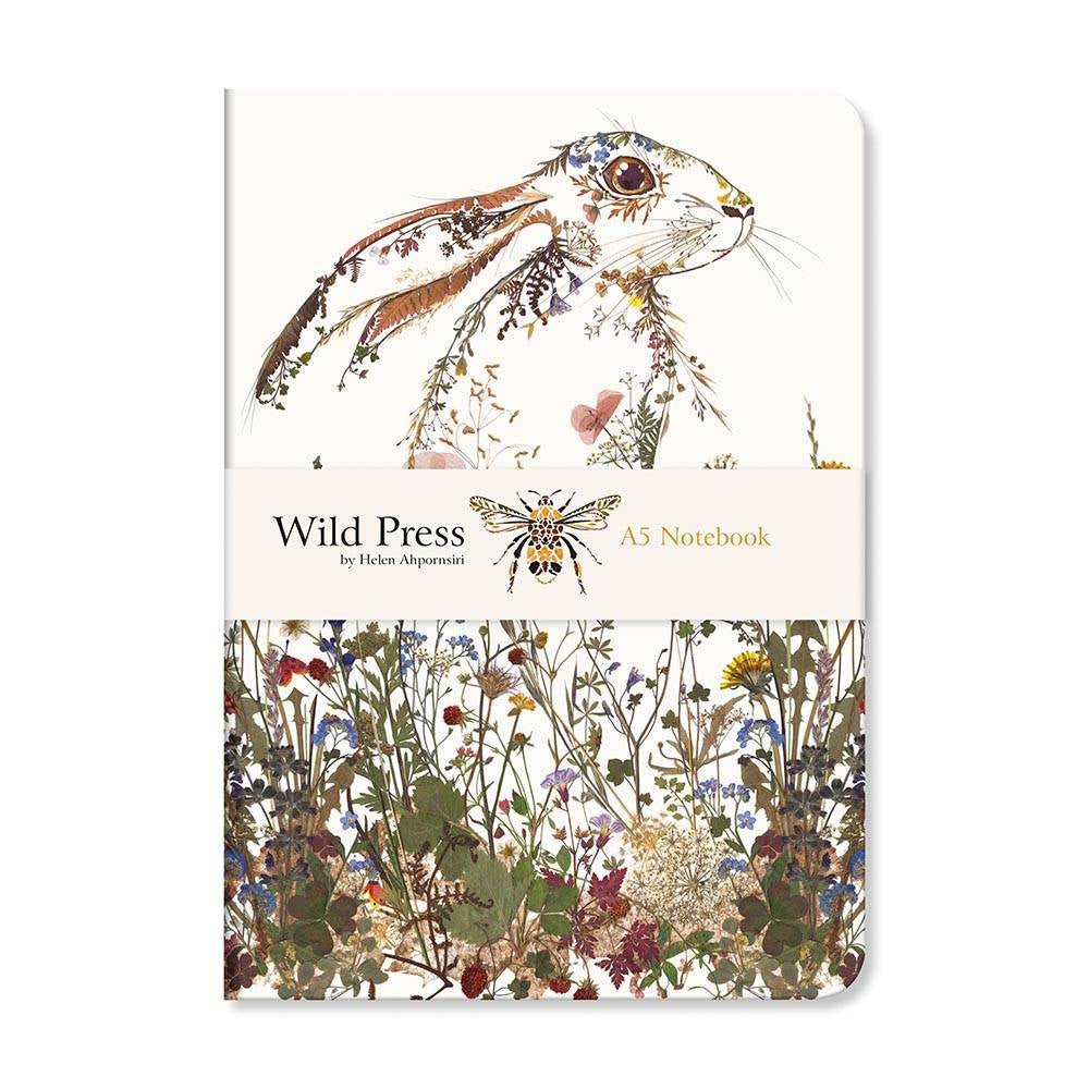 Museums & Galleries A5 Luxury Notebook - Wildflower Hare