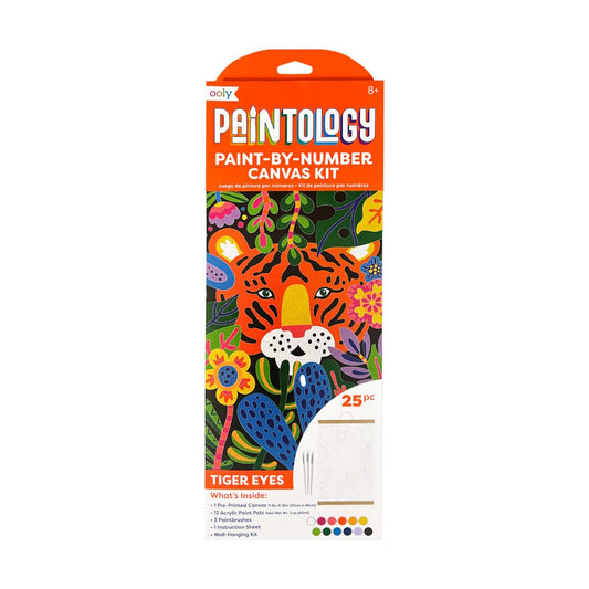 OOLY Paintology Paint-By-Number Canvas Kit - Tiger Eyes