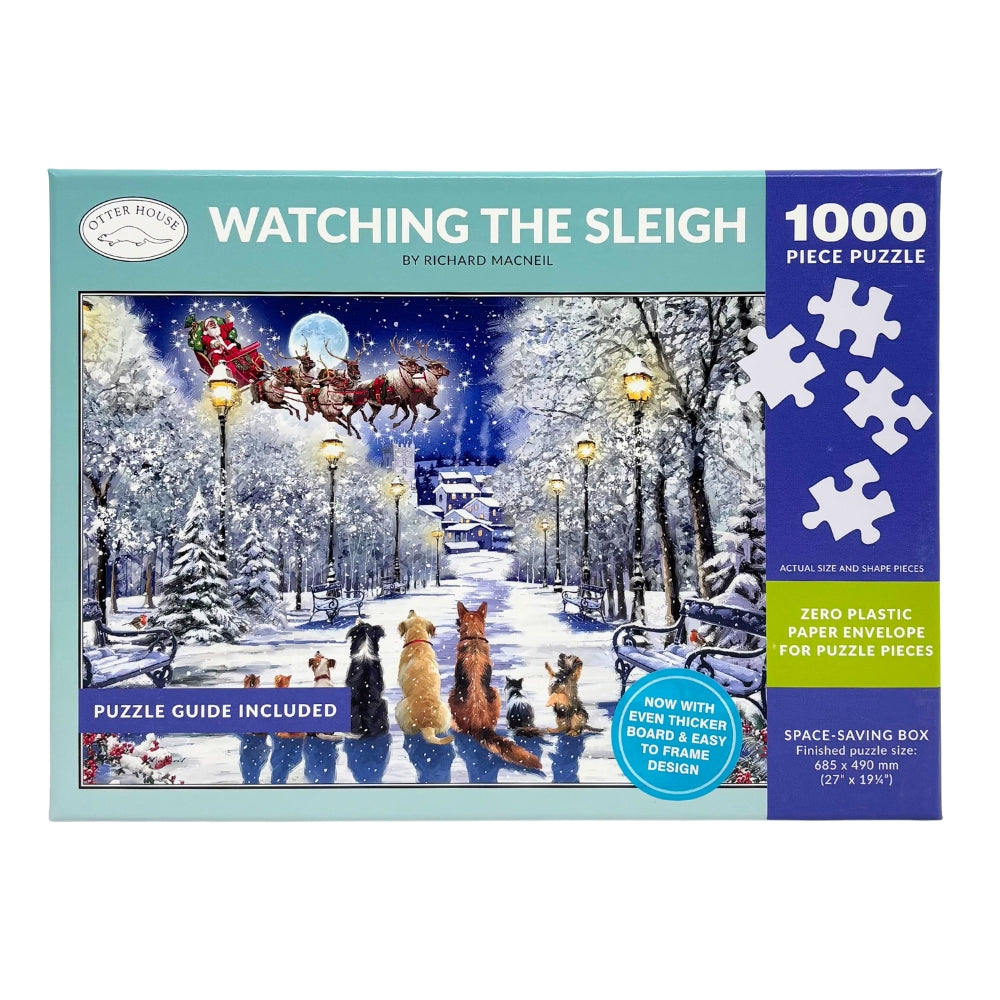Otter House 1000 Piece Puzzle - Watching the Sleigh