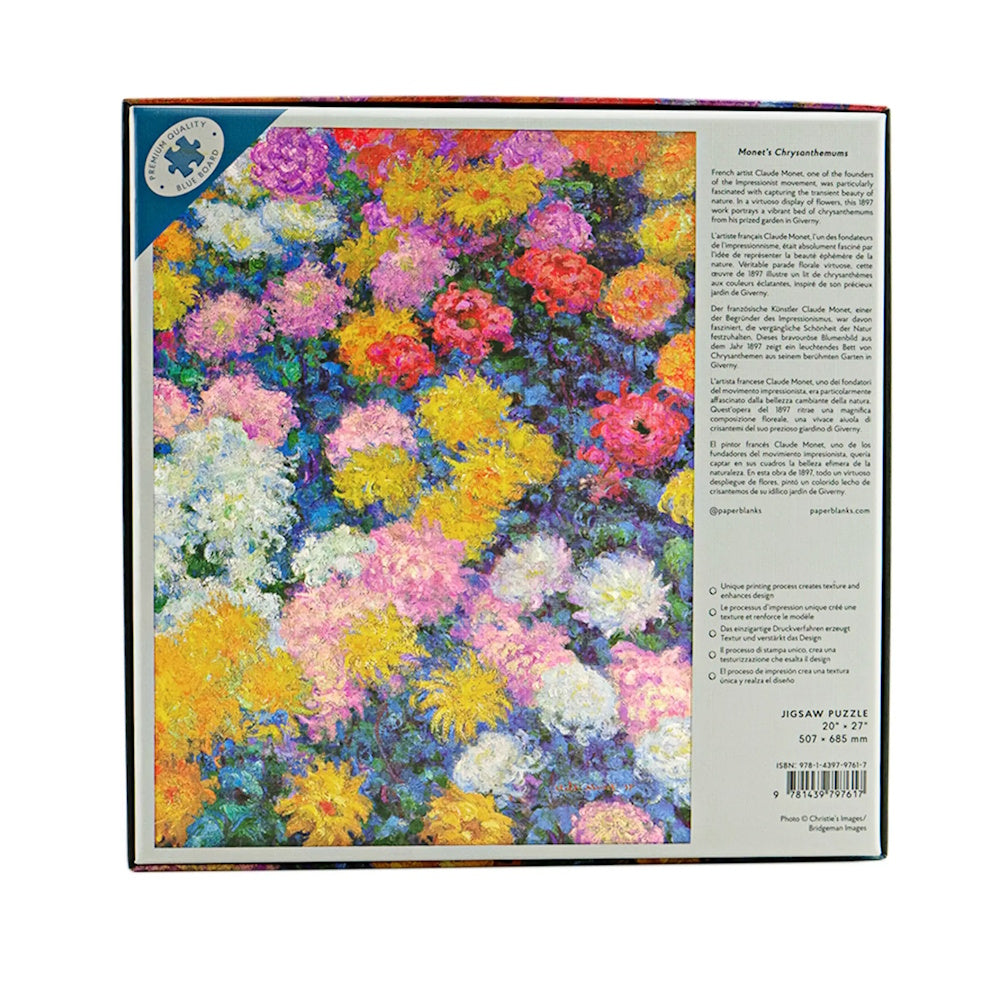 Paperblanks 1000 Piece Puzzle - Monet's Chrysanthemums