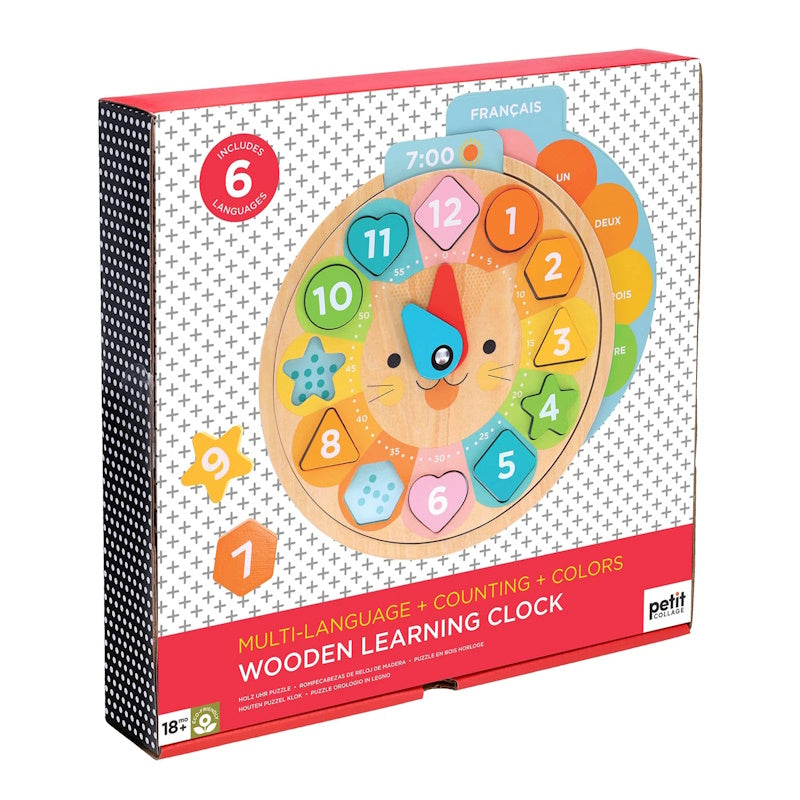 Multi-Language Learning Clock Puzzle