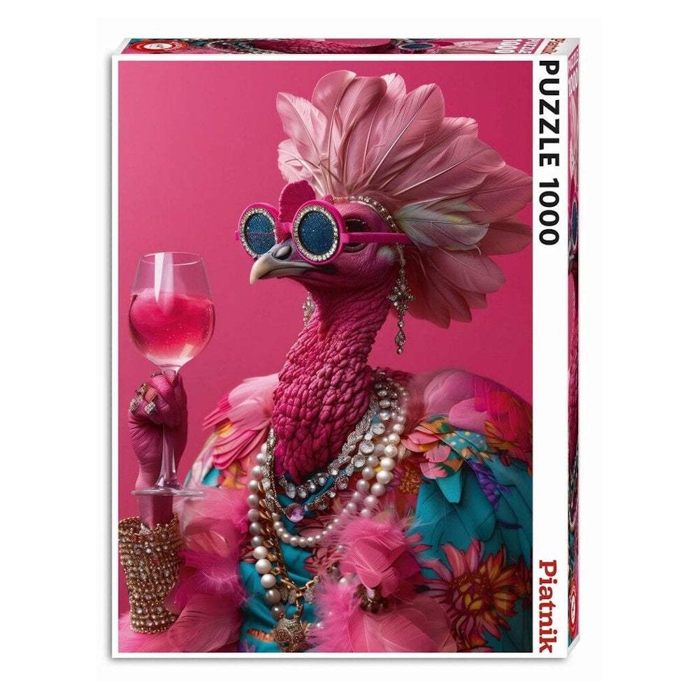 Piatnik 1000 Piece Puzzle Pink Birdie