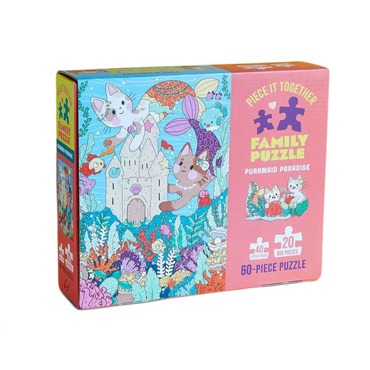 Piece It Together 60pce Family Puzzle: Purrmaid Paradise