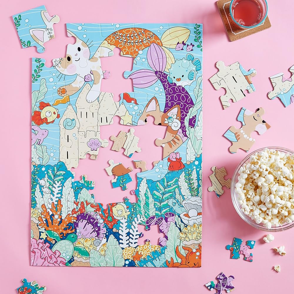 Piece It Together 60pce Family Puzzle: Purrmaid Paradise