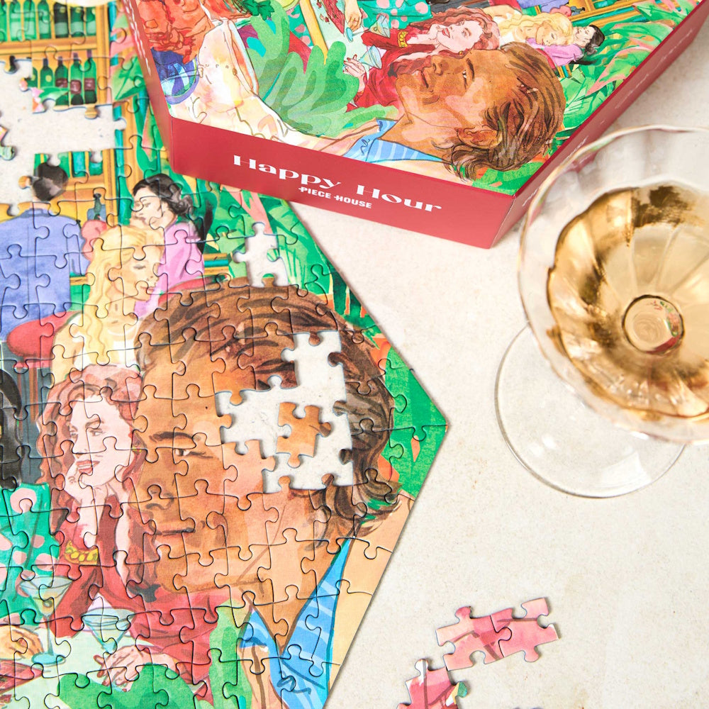 PieceHouse 500 Piece Hexagon Puzzle - Happy Hour