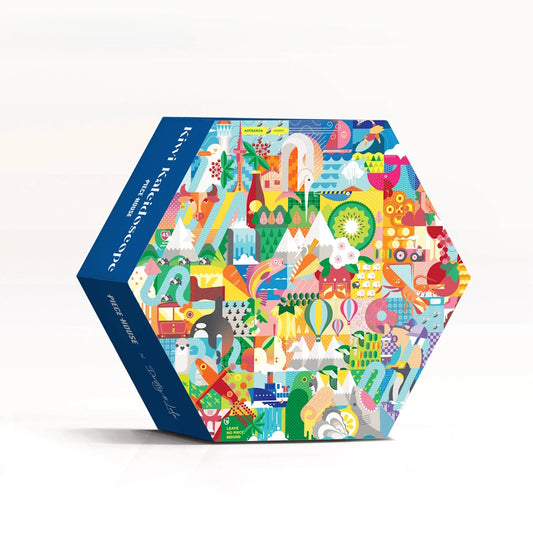 PieceHouse 500 Piece Hexagon Puzzle - Kiwi Kaleidoscope