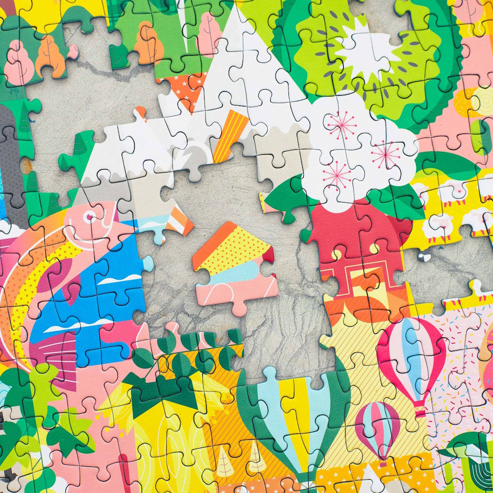 PieceHouse 500 Piece Hexagon Puzzle - Kiwi Kaleidoscope