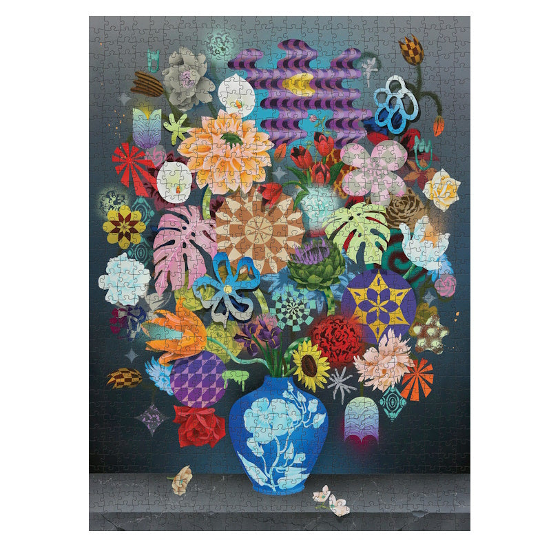 Pomegranate 1000 Piece Puzzle - Casey Gray: Still Life With Flowers