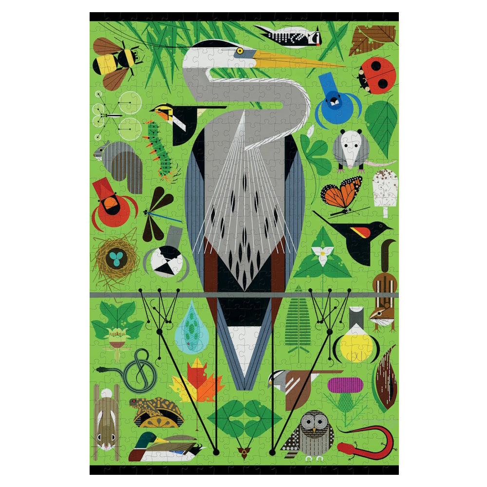 Pomegranate 500 Piece Puzzle - Charley Harper: Secret Sanctuary