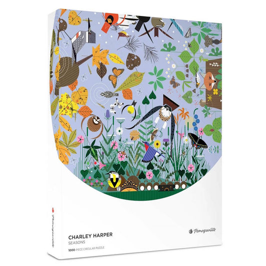 Pomegranate 1000 Piece Circular Puzzle - Charley Harper: Seasons