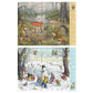 Pomegranate Molly Brett Woodland Adventures 120 Piece Double-Sided Puzzles Set