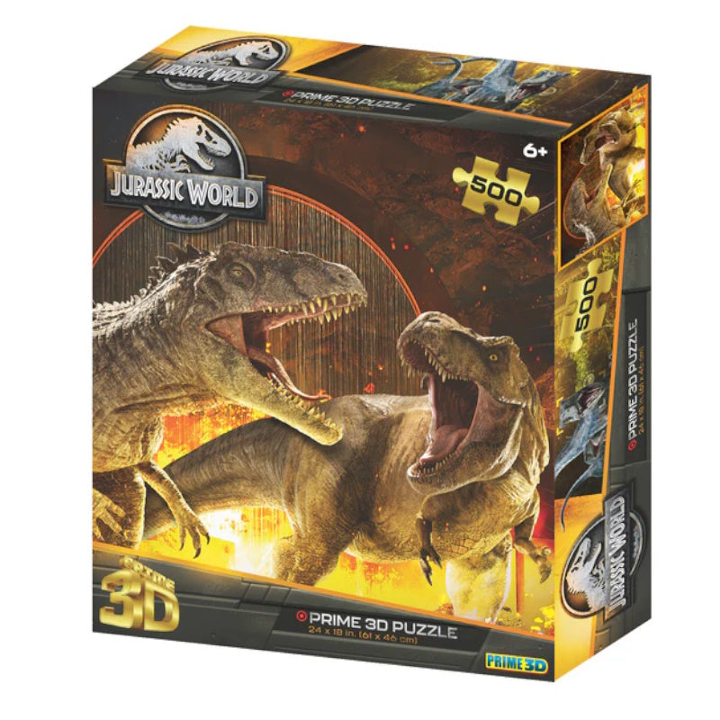 Jurassic World- T-rex Vs Giganotosaurus 500 Piece Lenticular Puzzle