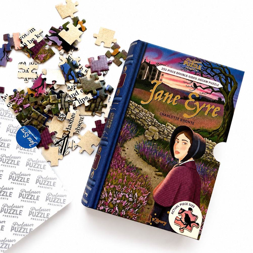 Professor Puzzle 252 Piece Double-Sided Book Puzzle - Jane Eyre