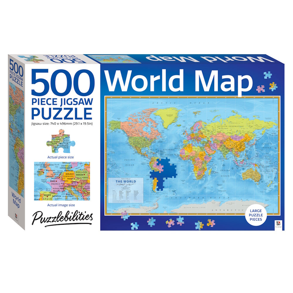 Puzzlebilities 500 Piece Puzzle - World Map
