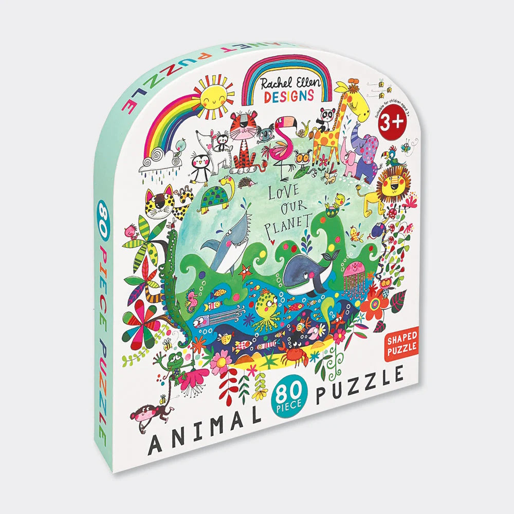 Rachel Ellen Designs - Love Our Planet 80 Piece Animal Puzzle