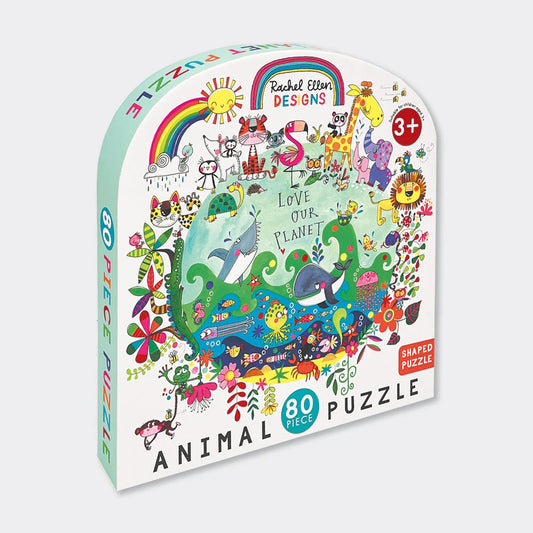 Rachel Ellen Designs - Love Our Planet 80 Piece Animal Puzzle