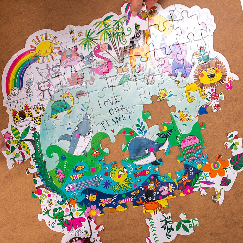 Rachel Ellen Designs - Love Our Planet 80 Piece Animal Puzzle