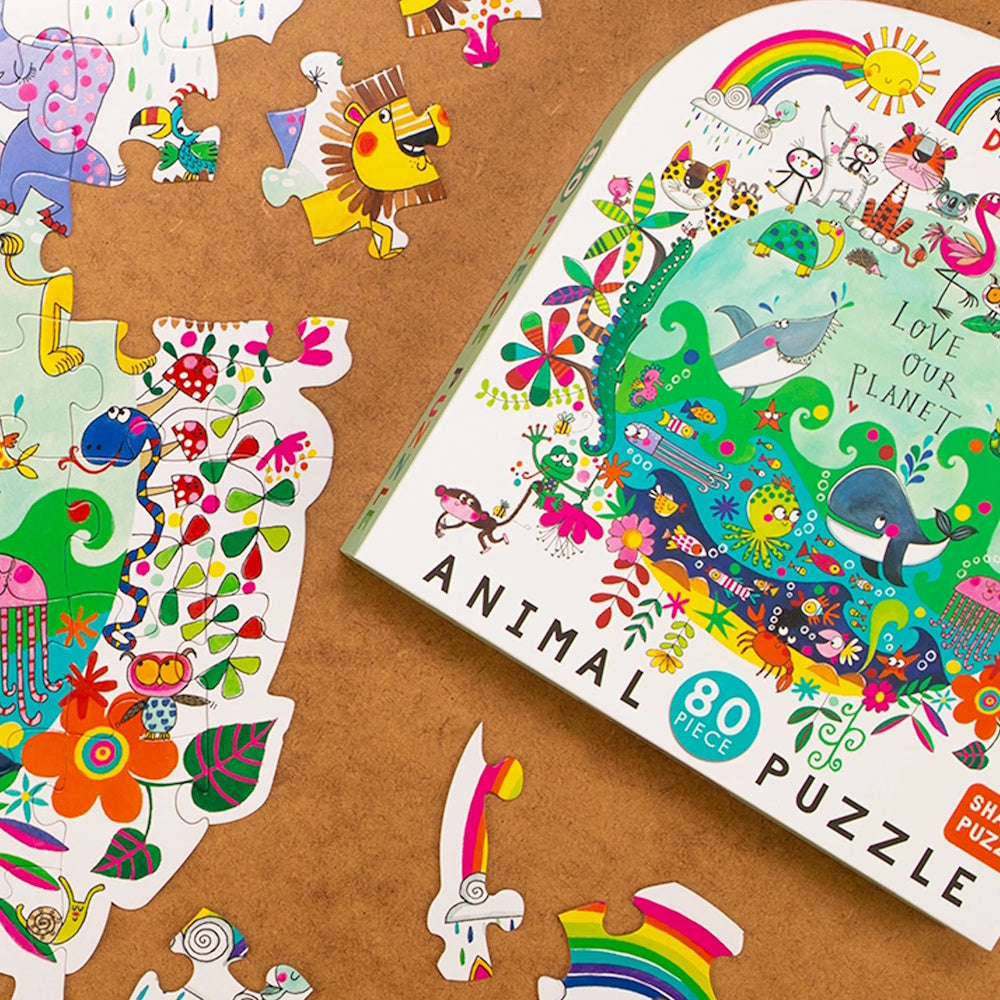 Rachel Ellen Designs - Love Our Planet 80 Piece Animal Puzzle