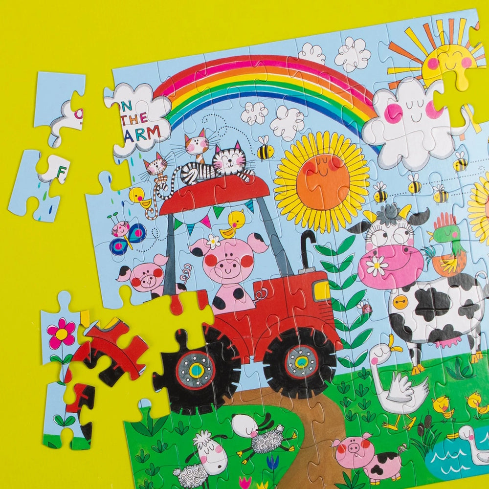 Rachel Ellen Designs - On the Farm 80 Piece Puzzle