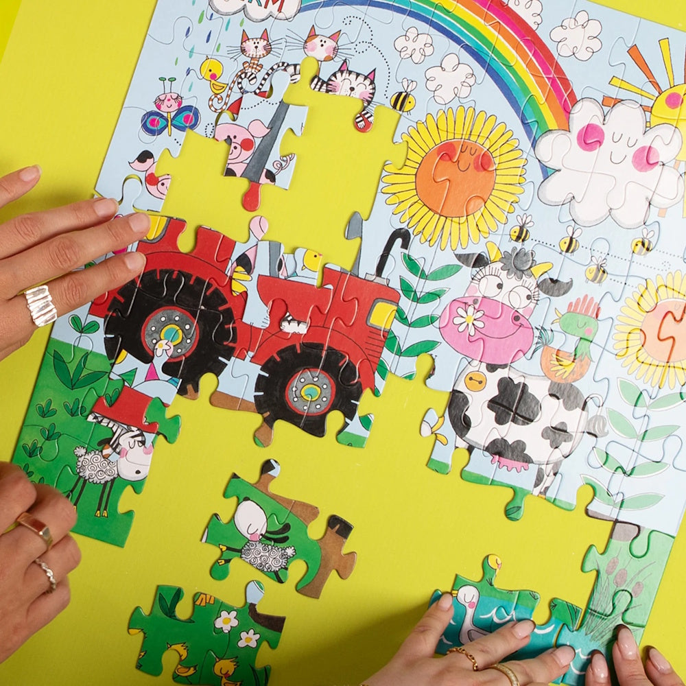 Rachel Ellen Designs - On the Farm 80 Piece Puzzle